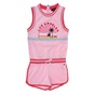 JUICY COUTURE KIDS-Ολόσωμη φόρμα JUICY COUTURE MICROTERRY LA SUNSET ροζ