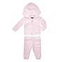 JUICY COUTURE KIDS-Σετ φόρμας ζακέτα-παντελόνι JUICY COUTURE ανοιχτό ροζ 