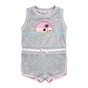 JUICY COUTURE KIDS-Βρεφική ολόσωμη φόρμα JUICY COUTURE MICROTERRY LA SUNSET γκρι 