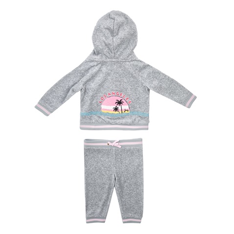 JUICY COUTURE KIDS-Σετ φόρμας ζακέτα-παντελόνι JUICY COUTURE γκρι 
