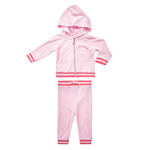 JUICY COUTURE KIDS-Σετ φόρμας ζακέτα-παντελόνι JUICY COUTURE ροζ 