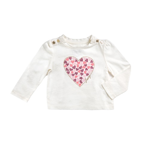 JUICY COUTURE KIDS-Βρεφική μακρυμάνικη μπλούζα JUICY COUTURE λευκή 
