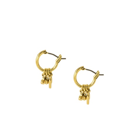 JUICY COUTURE-Σκουλαρίκια JUICY COUTURE CHARMY LUXE WISHES HOOPS 