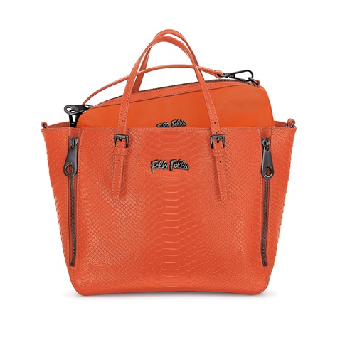 FOLLI FOLLIE-Γυναικεία τσάντα FOLLI FOLLIE πορτοκαλί  