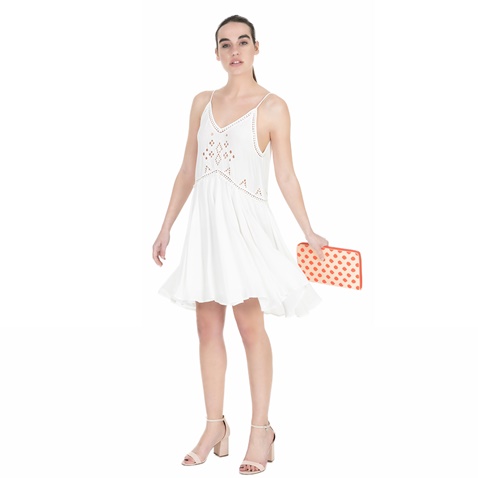 SCOTCH & SODA-Γυναικείο μίνι φόρεμα Scotch & Soda 'Beach Favourite' summer dress λευκό