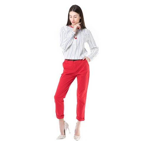 SCOTCH & SODA-Γυναικείο chino παντελόνι SCOTCH & SODA κόκκινο 