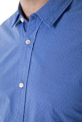 SCOTCH & SODA-Ανδρικό μακρυμάνικο πουκάμισο Scotch & Soda μπλε