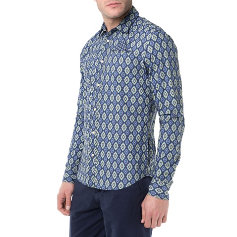 SCOTCH & SODA-Ανδρικό πουκάμισο SCOTCH & SODA μπλε με μοτίβο 