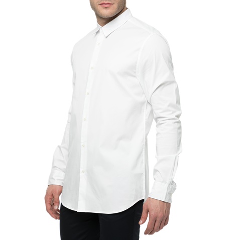 SCOTCH & SODA-Ανδρικό μακρυμάνικο πουκάμισο Scotch & Soda Classic λευκό