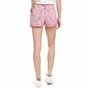 JUICY COUTURE-Γυναικείο τζιν σορτς Juicy Couture SUNSET WASH ROLLED ροζ