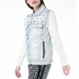 JUICY COUTURE-Γυναικείο αμάνικο τζιν jacket  cheeky wash grommets Juicy Couture 