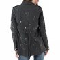 JUICY COUTURE-Γυναικείο jacket bleached military Juicy Couture ανθρακί με τρουκς