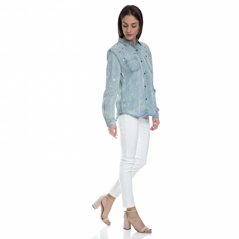 JUICY COUTURE-Γυναικείο denim μακρυμάνικο πουκάμισο Juicy Couture μπλε