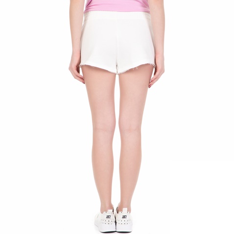 JUICY COUTURE-Γυναικείο σορτς EMBROIDERED JUICY COUTURE λευκό