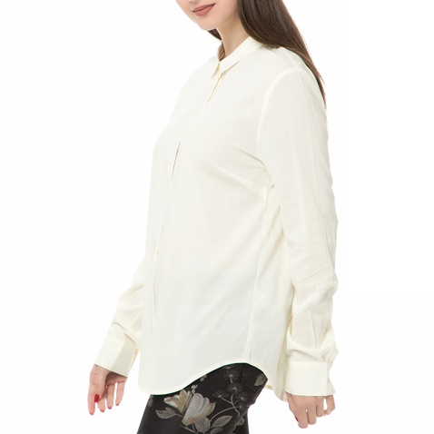 AMERICAN VINTAGE-Γυναικείο μακρυμάνικο πουκάμισο American Vintage CODY115H16 εκρού