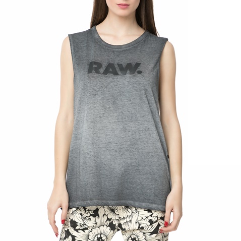 G-STAR RAW-Γυναικεία αμάνικη μπλούζα G-STAR RAW μαύρο ξεθωριασμένο