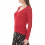 GARCIA JEANS-Γυναικεία πλεκτή μπλούζα GARCIA JEANS κόκκινη