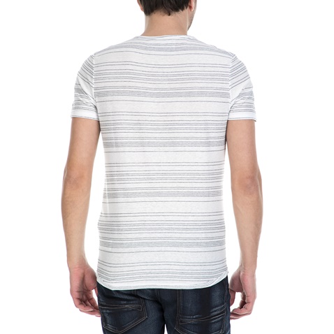 GARCIA JEANS-Ανδρική κοντομάνικη μπλούζα GARCIA JEANS λευκή με στάμπα 
