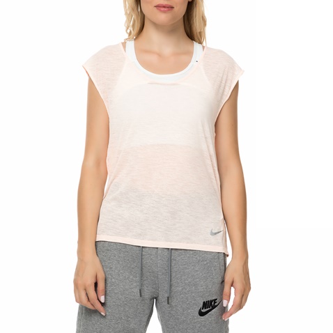 NIKE-Γυναικεία κοντομάνικη μπλούζα Nike Breathe Cool ροζ