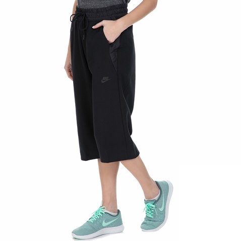 NIKE-Γυναικεία crop φόρμα Nike TCH FLC 3/4 μαύρη