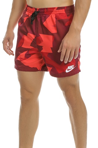 NIKE-Ανδρική αθλητική βερμούδα Nike κόκκινο μοτίβο  