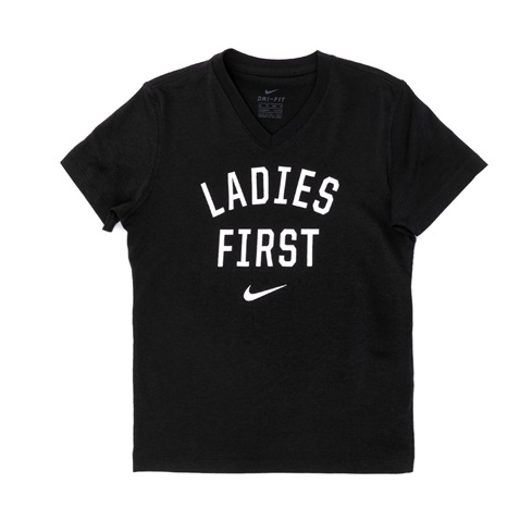 NIKE-Κοριτσίστικο κοντομάνικο μπλουζάκι Nike μαύρο 