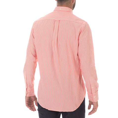 GANT-Ανδρικό πουκάμισο GANT πορτοκαλί-λευκό