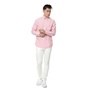 GANT-Ανδρικό ριγέ μακρυμάνικο πουκάμισο GANT ροζ-λευκό