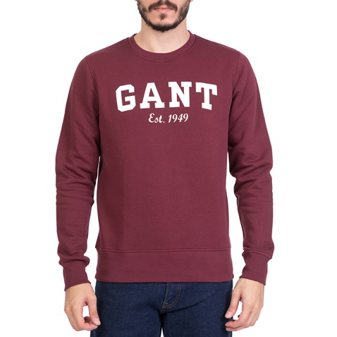 GANT-Ανδρική φούτερ μπλούζα GANT μπορντό