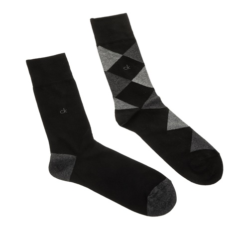 CK UNDERWEAR-Ανδρικό σετ κάλτσες Calvin Klein μαύρες-γκρι