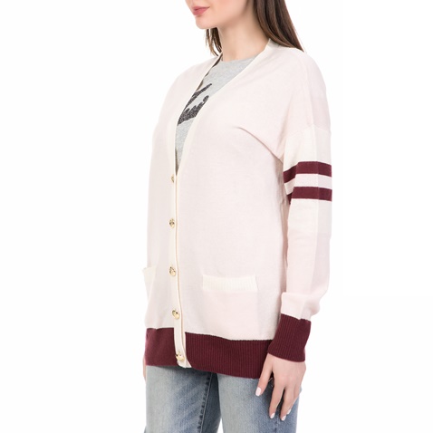 JUICY COUTURE-Γυναικεία ζακέτα COLLEGIATE CASHMERE JUICY COUTURE ροζ