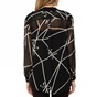 JUICY COUTURE-Γυναικείο μακρυμάνικο πουκάμισο JUICY COUTURE RIBBONS SHIRTING μαύρο με print