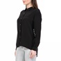 JUICY COUTURE-Γυναικείο μακρυμάνικο πουκάμισο SILK  LACE BACK JUICY COUTURE μαύρο