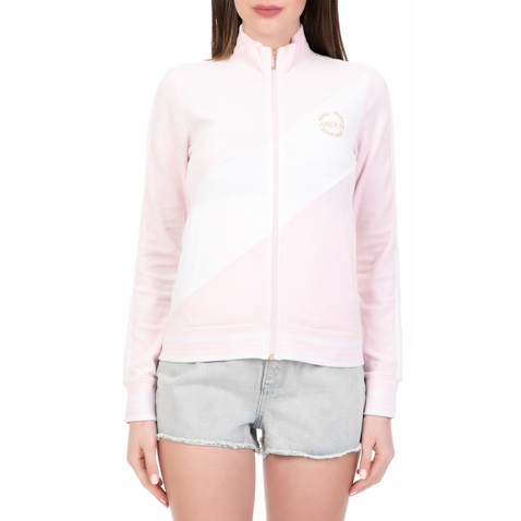 JUICY COUTURE-Γυναικεία ζακέτα SPORTY HERITAGE JUICY COUTURE ροζ
