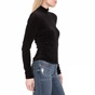 JUICY COUTURE-Γυναικεία μπλούζα με ζιβάγκο STRETCH VELOUR JUICY COUTURE μαύρη