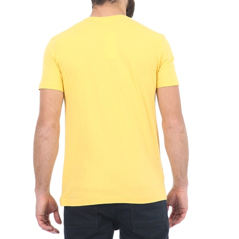 LACOSTE-Ανδρικό t-shirt LACOSTE κίτρινο