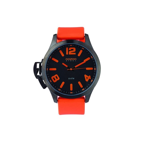 OOZOO-Unisex ρολόι με λουράκι από καουτσούκ OOZOO πορτοκαλί