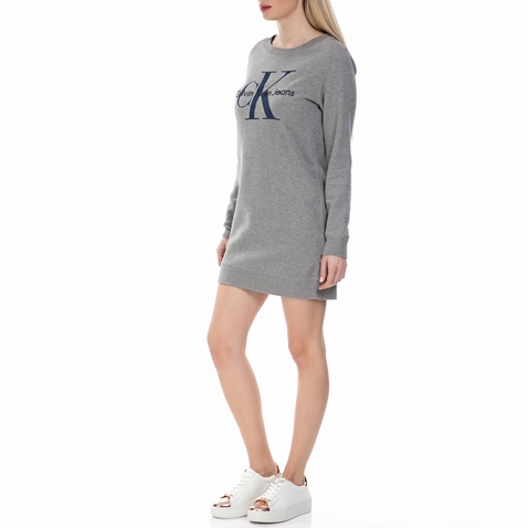 CALVIN KLEIN JEANS-Γυναικείο μίνι φόρεμα TRUE ICON Calvin Klein Jeans γκρι