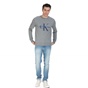 CALVIN KLEIN JEANS-Ανδρική μακρυμάνικη φούτερ μπλούζα Calvin Klein Jeans γκρι