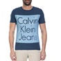 CALVIN KLEIN JEANS-Ανδρική κοντομάνικη μπλούζα Calvin Klein Jeans μπλε