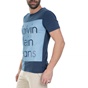 CALVIN KLEIN JEANS-Ανδρική κοντομάνικη μπλούζα Calvin Klein Jeans μπλε