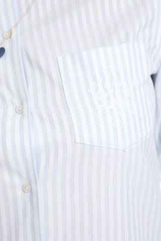 SCOTCH & SODA-Γυναικείο πουκάμισο MAISON SCOTCH λευκό-μπλε    