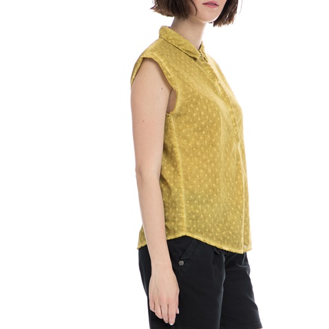 GARCIA JEANS-Γυναικείο πουκάμισο Garcia Jeans κίτρινο