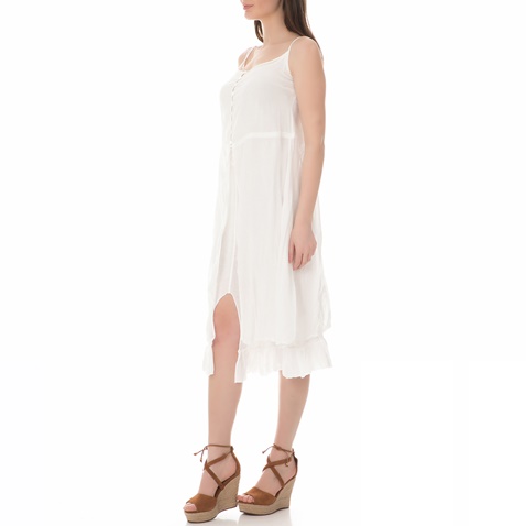 BRAEZ-Γυναικείο μίντι φόρεμα BRAEZ λευκό