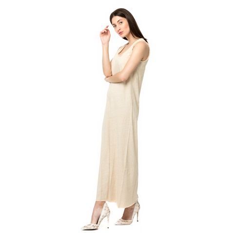 AMERICAN VINTAGE-Γυναικείο μάξι φόρεμα OTO34E17 AMERICAN VINTAGE εκρού
