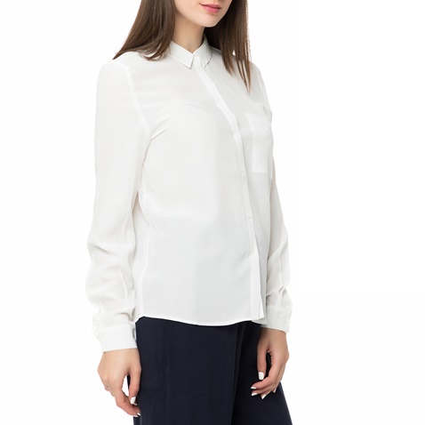 AMERICAN VINTAGE-Γυναικείο μακρυμάνικο πουκάμισο RIS170E17 AMERICAN VINTAGE λευκό