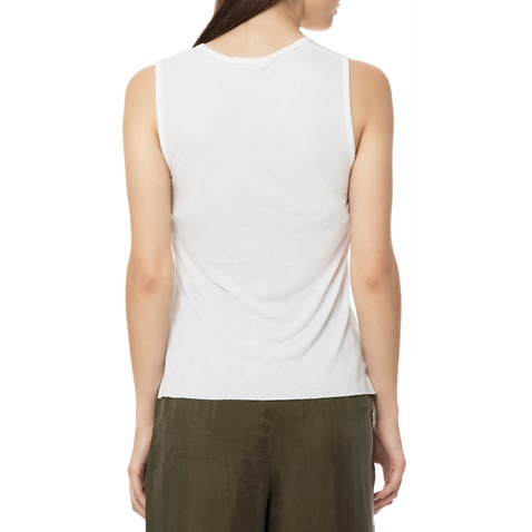 AMERICAN VINTAGE-Γυναικεία αμάνικη μπλούζα VIX40E17 AMERICAN VINTAGE λευκή 