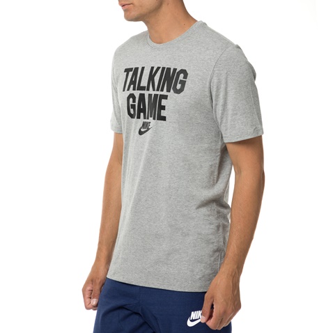 NIKE-Ανδρική κοντομάνικη μπλούζα NIKE SW VERBIAGE GAME γκρι