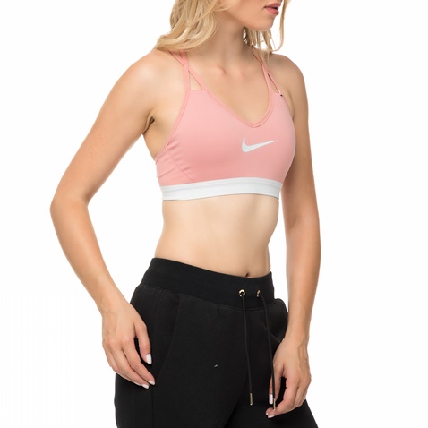 NIKE-Γυναικείο αθλητικό μπουστάκι NIKE PRO INDY COOLNG ροζ 