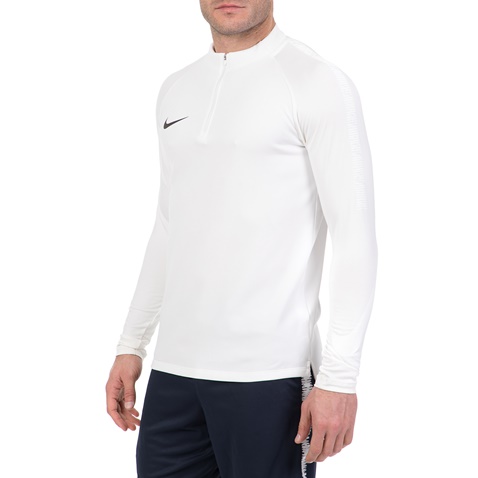 NIKE-Ανδρική μακρυμάνικη μπλούζα για τρέξιμο NIKE DRY SQD DRIL λευκή